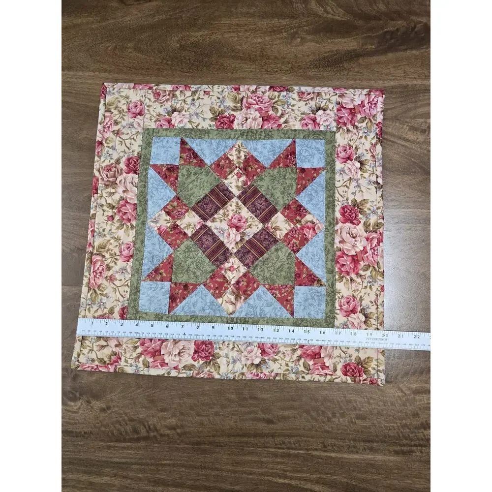 Handmade Quilted Placemats / Table Toppers (Set of 2) Cottagecore Grannycore